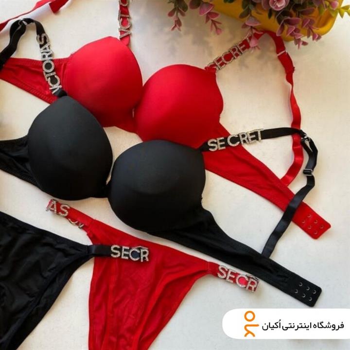 ست شورت و سوتین اسفنجی جکدار نگین متحرک ویکتوریا